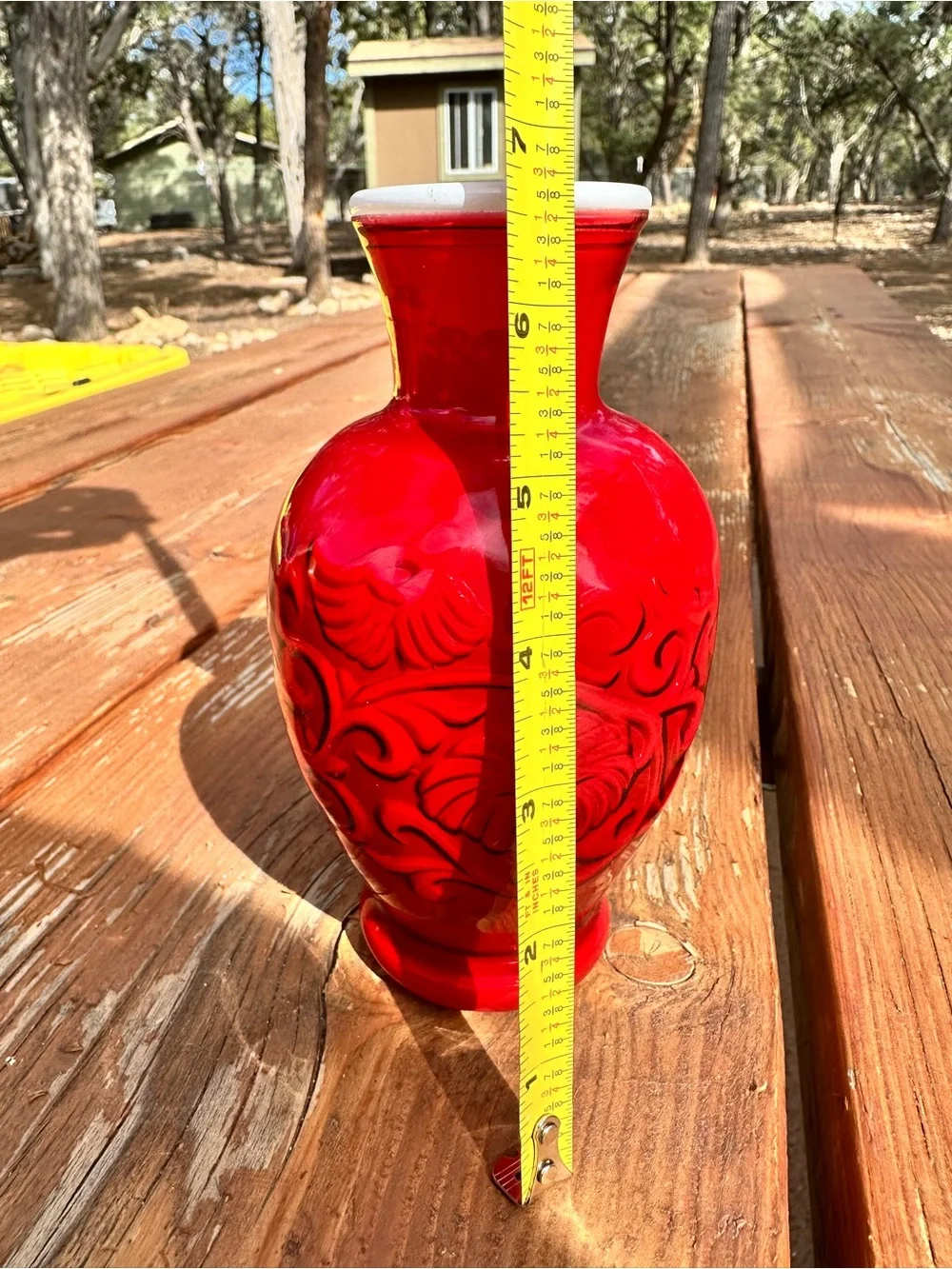 Vintage 1981 Avon Red Fragrance Vase